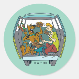 Adesivo Scooby-Doo & desgrenhado na máquina do mistério