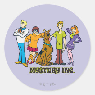Adesivo Scooby-Doo e Gang Mystery Inc. Clássico