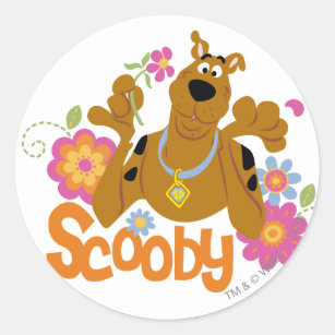 Adesivo Scooby-Doo Em Flores