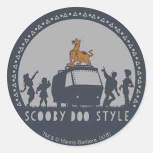 Adesivo Scooby-Doo Estilo Tribal Van Silhueta