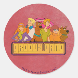 Adesivo Scooby-Doo "Groovy Gang" Retro Cartoon Graphic