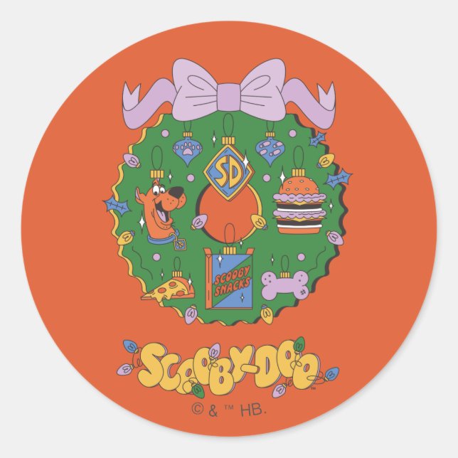 Adesivo Scooby-Doo Holiday Snack Wreath Graphic (Frente)