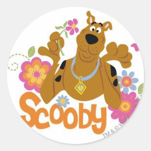 Adesivo Scooby-Doo nas flores