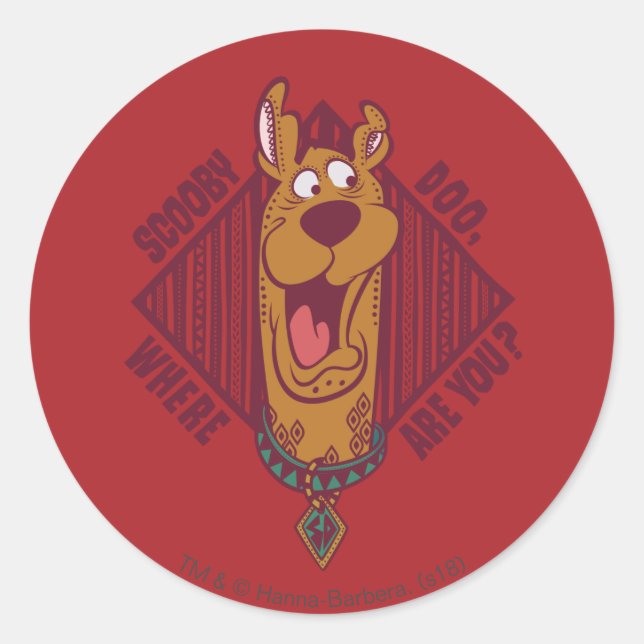 Adesivo Scooby-Doo Onde Está O Seu Gráfico Tribal (Frente)