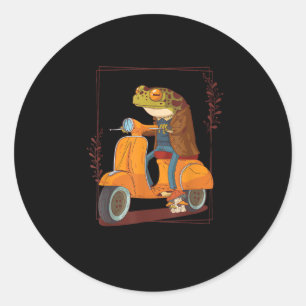 Adesivo Scooter de Sapo Cogumelo Academia Goblincore