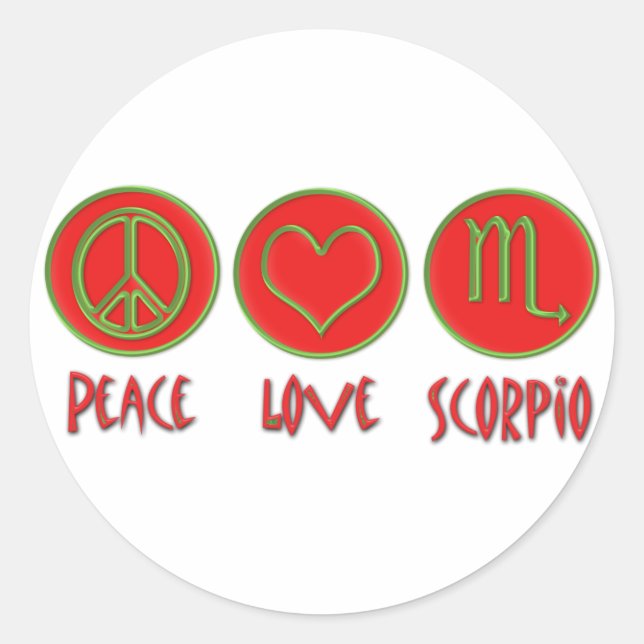 Adesivo Scorpio de Paz Amor (Frente)