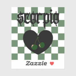 Adesivo Scorpio Gothic Aestética Checkup Cherry Art