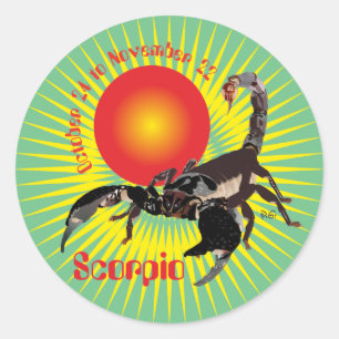Adesivo Scorpio October 24 to de novembros de 22