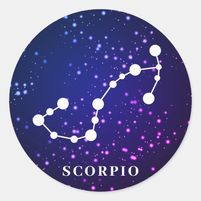 Adesivo Scorpio Zodiac Constelação Design (Frente)