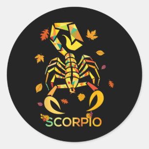 Adesivo Scorpio Zodiac Fall Scorpion Aniversário