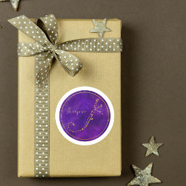 Adesivo Scorpio Zodiac - Símbolo Dourado Constelação