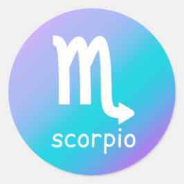 Adesivo Scorpio Zodiac - Sinal Azul Astrologia Roxa