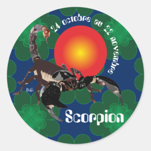 Adesivo Scorpion 24 22 Autocollant octobre au novembre