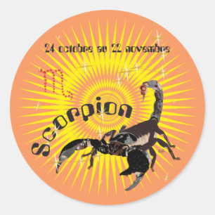 Adesivo Scorpion 24 22 Autocollant octobre au novembre