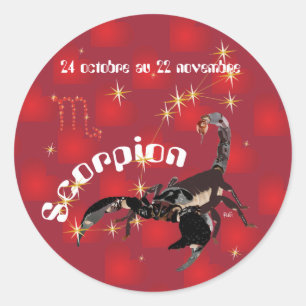Adesivo Scorpion 24 22 Autocollant octobre au novembre