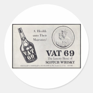 Adesivo Scotch wiskey do Vat 69