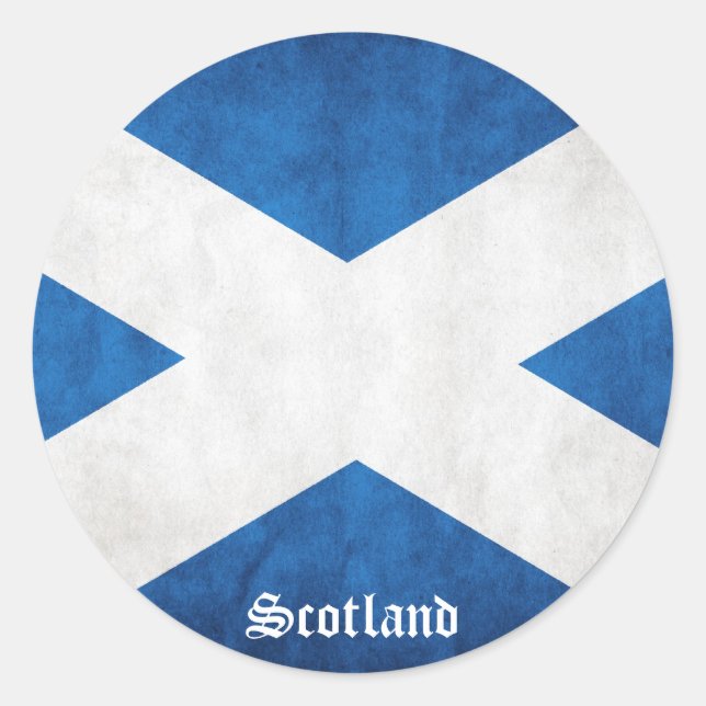 Adesivo Scotland Grunge Flag (Frente)