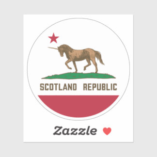 Adesivo Scotland Republic California Flag Unicorn