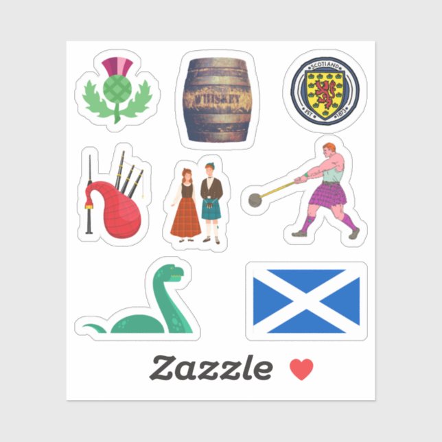 Adesivo Scotland Stickers (Folha)