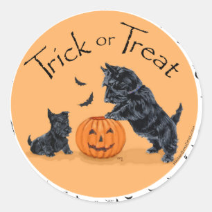 Adesivo SCOTTIE Pai e Filhote de Halloween