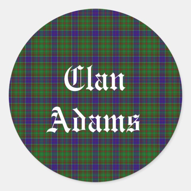 Adesivo Scottish Clan Adams Tartan (Frente)