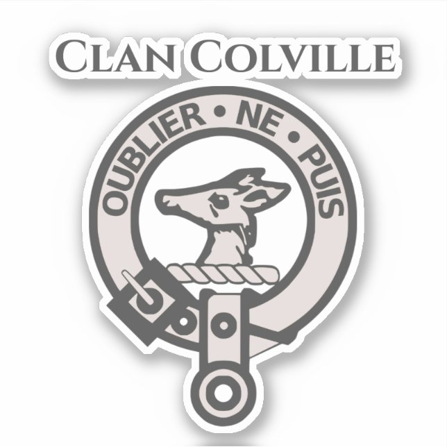 Adesivo Scottish Clan Colville Crest Crachá Sticker (Frente)