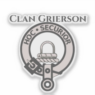 Adesivo Scottish Clan Grierson Crest Crachá Sticker