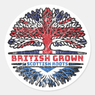 Adesivo Scottish Scotland Uk United Kingdom British Tree
