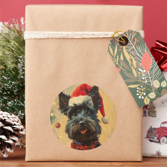 Adesivo Scottish Terrier Christmas (Feriado)
