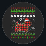 Adesivo Scottish Terrier Dog Funny Xmas Ugly Sweater Chris<br><div class="desc">Escocês Terrier Dog Funny Xmas Feio Fresco Fresco Fresca De Natal</div>