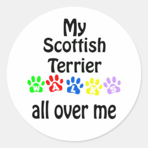 Adesivo Scottish Terrier Walks Design