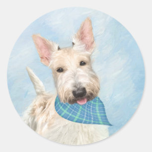 Adesivo Scottish Terrier Wheaten Dog Painting