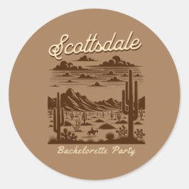 Adesivo scottsdale bachelorette party brown