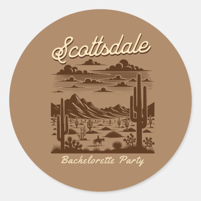 Adesivo scottsdale bachelorette party brown (Frente)