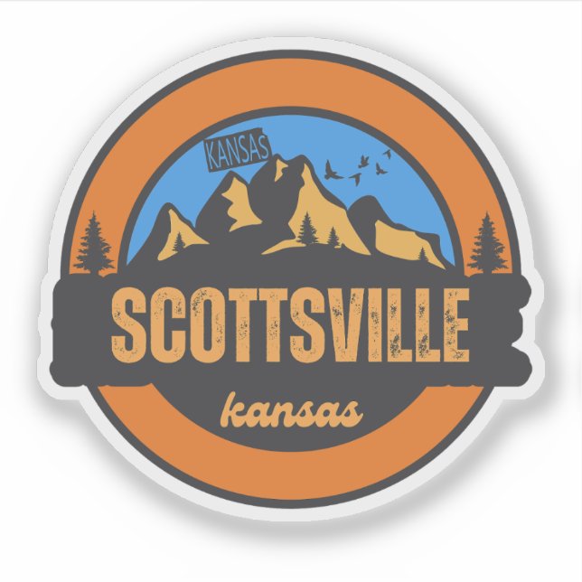 Adesivo Scottsville, Kansas (Frente)