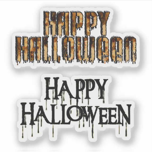 Adesivo Scrap Book Happy Halloween (Frente)