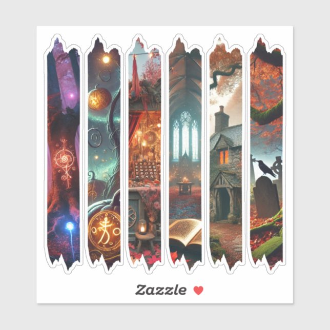 Adesivo Scrapbook de fita de washi entonada por Whimsigoth (Folha)