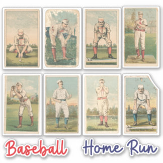 Adesivo Scrapbook Vintage Baseball Card