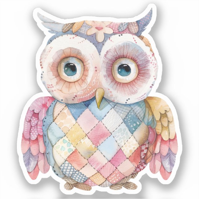 Adesivo Scrapbooking Owl Bird Sticker (Frente)