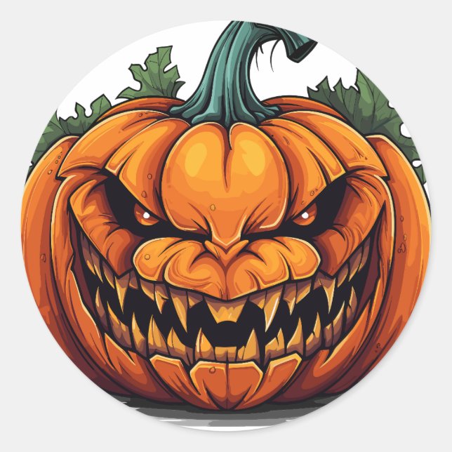 Adesivo Scrary Pumpkin, Sticker do Halloween (Frente)