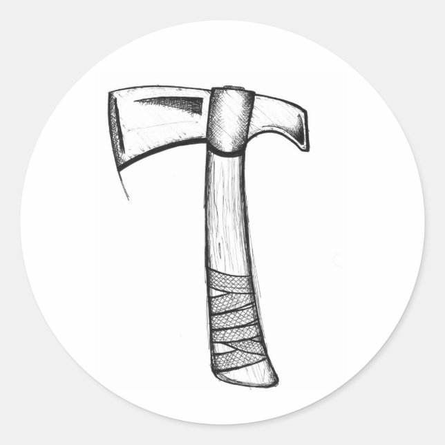 Adesivo Scribble Tomahawk Sticker (Frente)