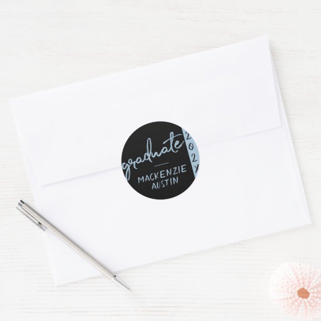 Adesivo Script Azul Claro formando | Robin Pincel-Ovo (Envelope)
