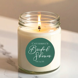 Adesivo Script Branco Personalizado do Chá de panela Verde