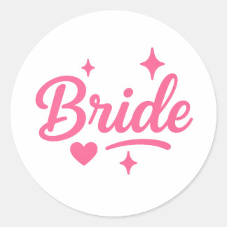 Adesivo Script Bride Neon Rosa