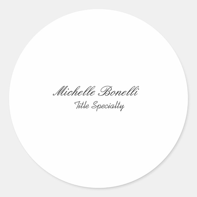 Adesivo Script Classy Na moda adicione seu nome (Frente)