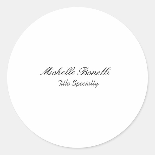 Adesivo Script Classy Na moda adicione seu nome (Frente)