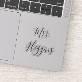 Adesivo Script Data do Nome Decal do Calçado de Casamento