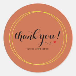 Adesivo Script de Agradecimento Minimalista Personalizado