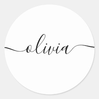 Adesivo Script de Assinatura Personalizada Simples Vermelh