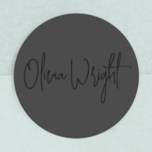 Script de assinatura, preto profissional em preto